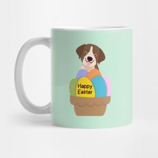 German Shorthaired Pointer Puppy with Easter Basket and Colorful Eggs Mug